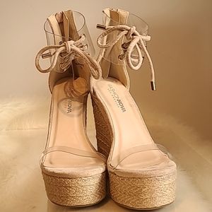 Clear Wedge Sandal